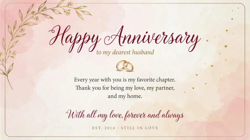 Celebration Anniversary Wishes for Husband