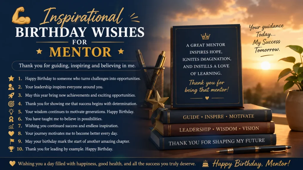 Inspirational Birthday Wishes for Mentor