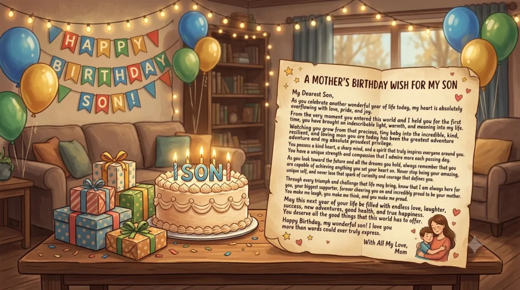 Heartfelt Birthday Wishes for Son From Mom