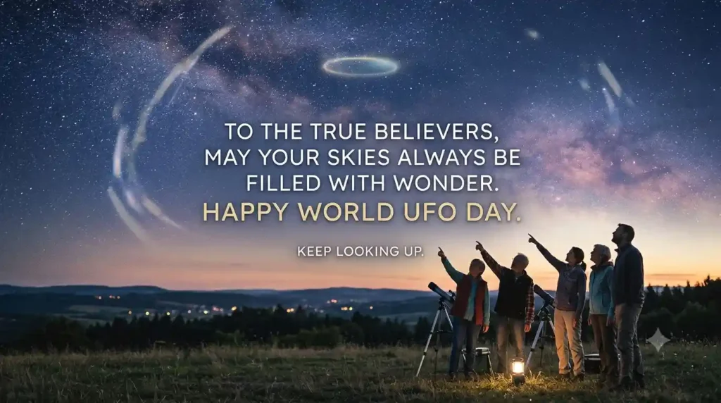 Heartfelt World UFO Day Wishes for True Believers