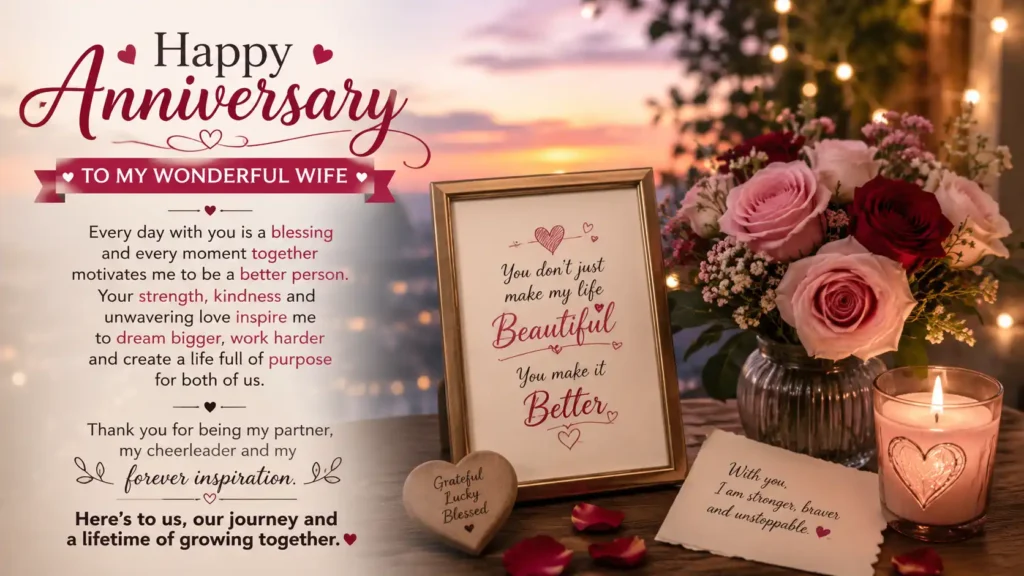 Inspirational Anniversary Wishes for Wife