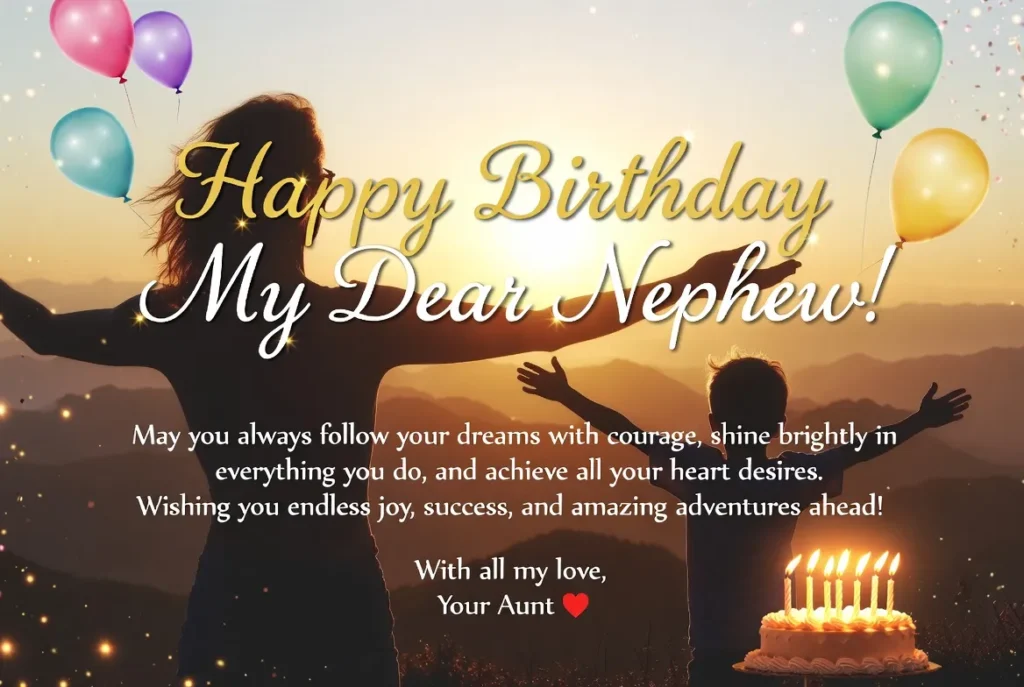 Inspirational Birthday Wishes for Nephew from Aunt