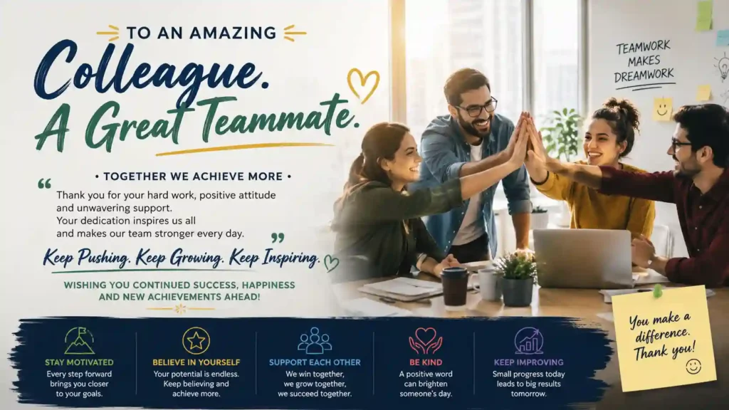 Inspirational Wishes for Colleagues & Teammates