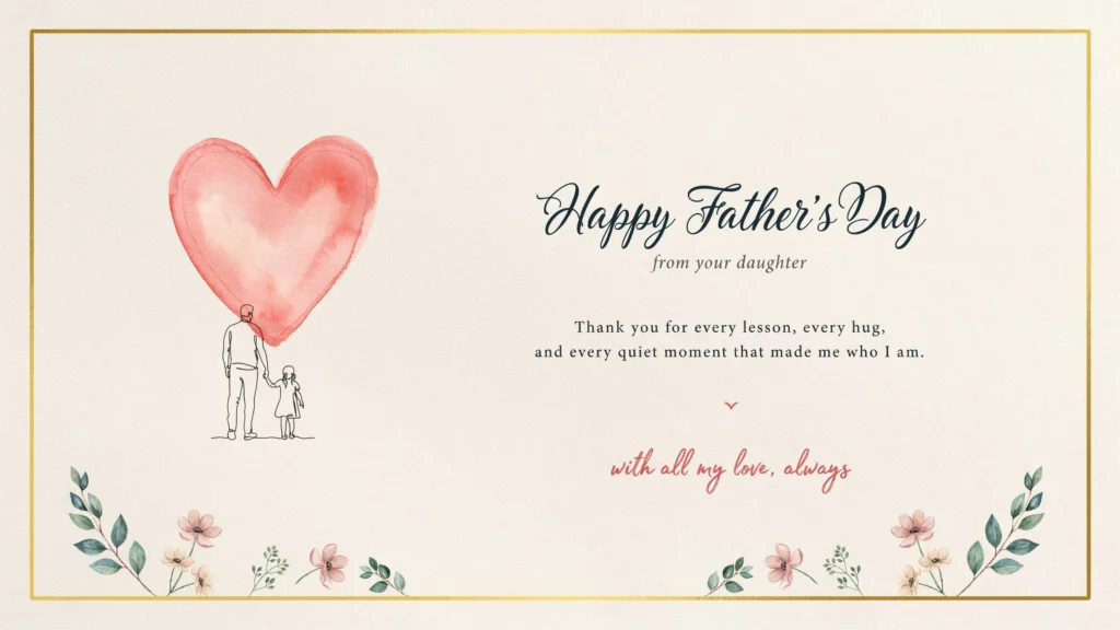 Loving Father's Day Wishes from Daughter