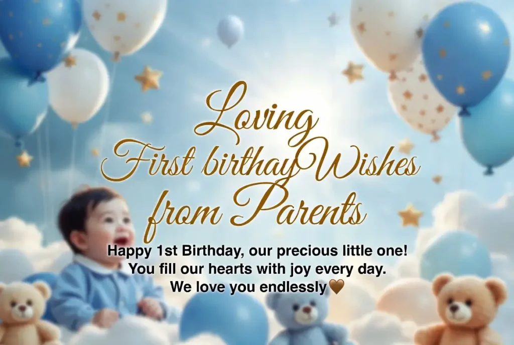 Loving First Birthday Wishes from Parents