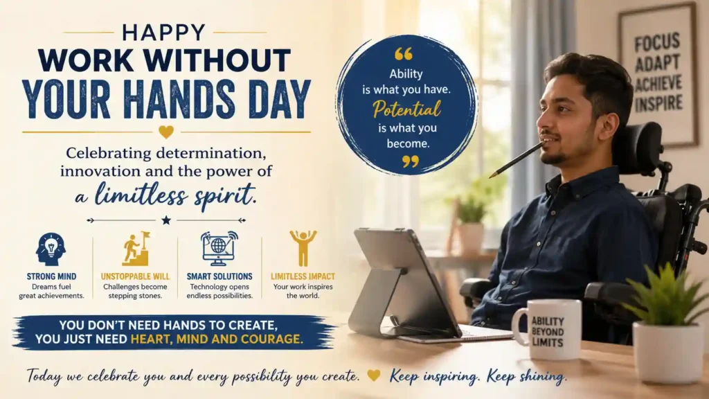 Inspirational Work Without Your Hands Day Wishes