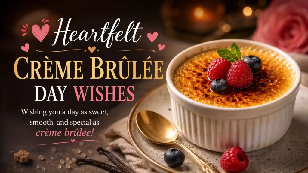 Heartfelt Crème Brûlée Day Wishes