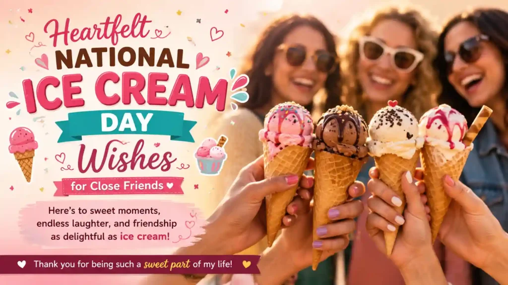Heartfelt National Ice Cream Day Wishes for Close Friends