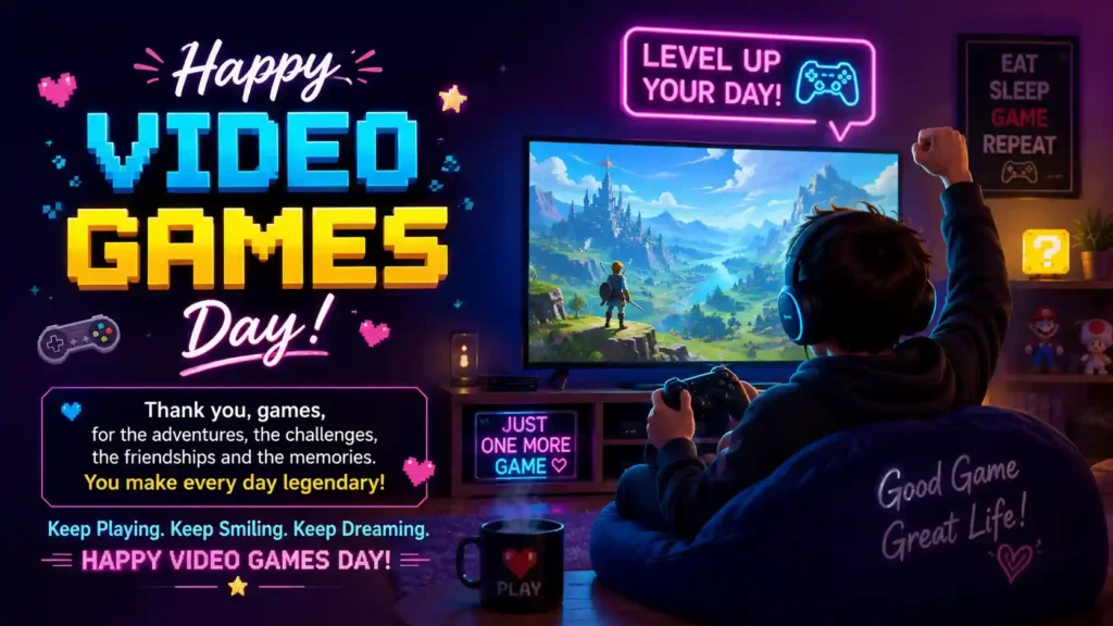 Heartfelt Video Games Day Wishes