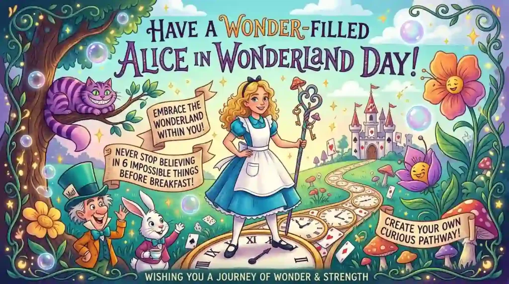 Inspirational Alice in Wonderland Day Wishes
