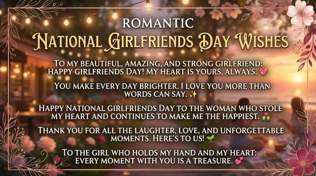 Romantic National Girlfriends Day Wishes