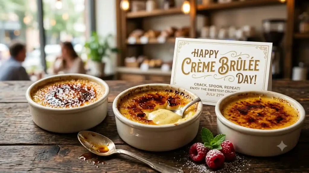 Short Crème Brûlée Day Wishes