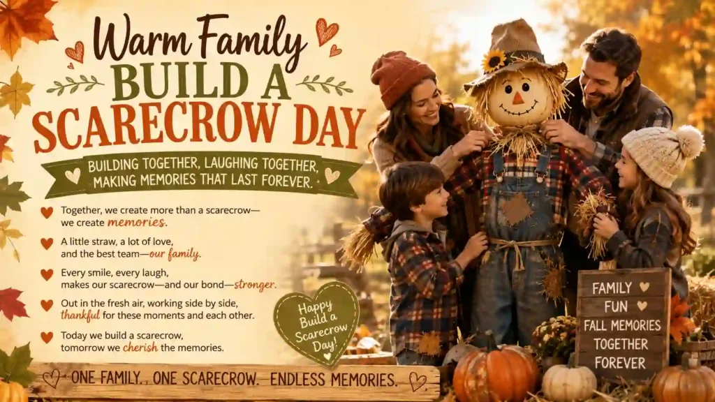  Warm Family Build a Scarecrow Day Messages