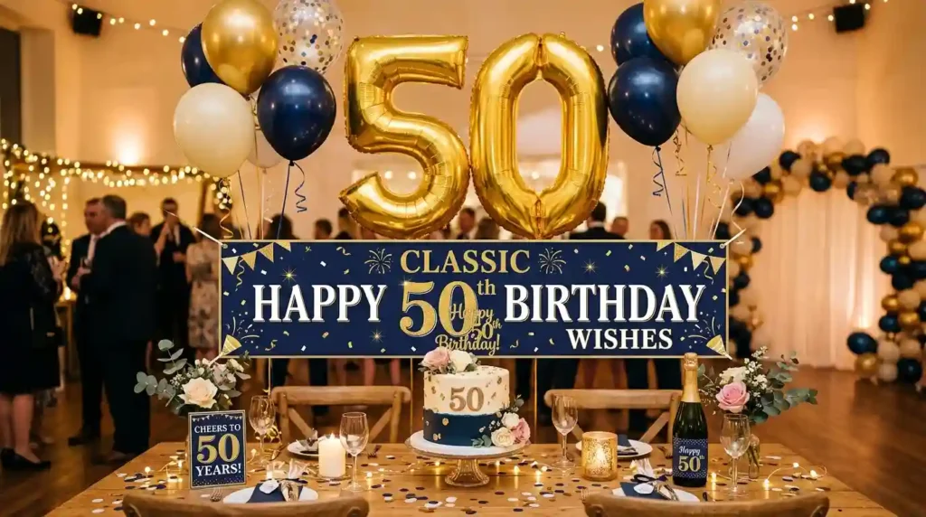 Classic Happy 50th Birthday Wishes