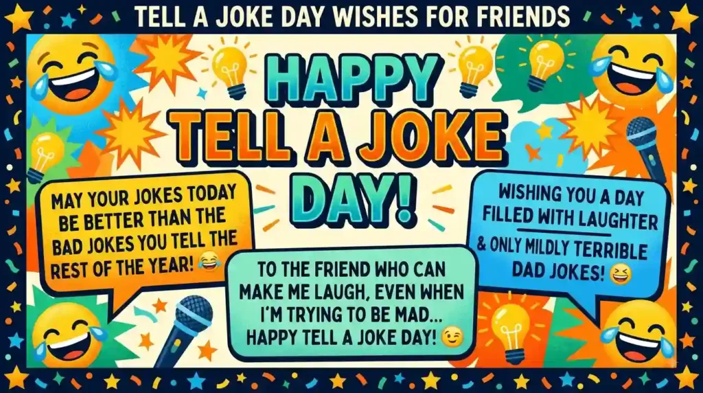 Funny Tell a Joke Day Wishes for Friends