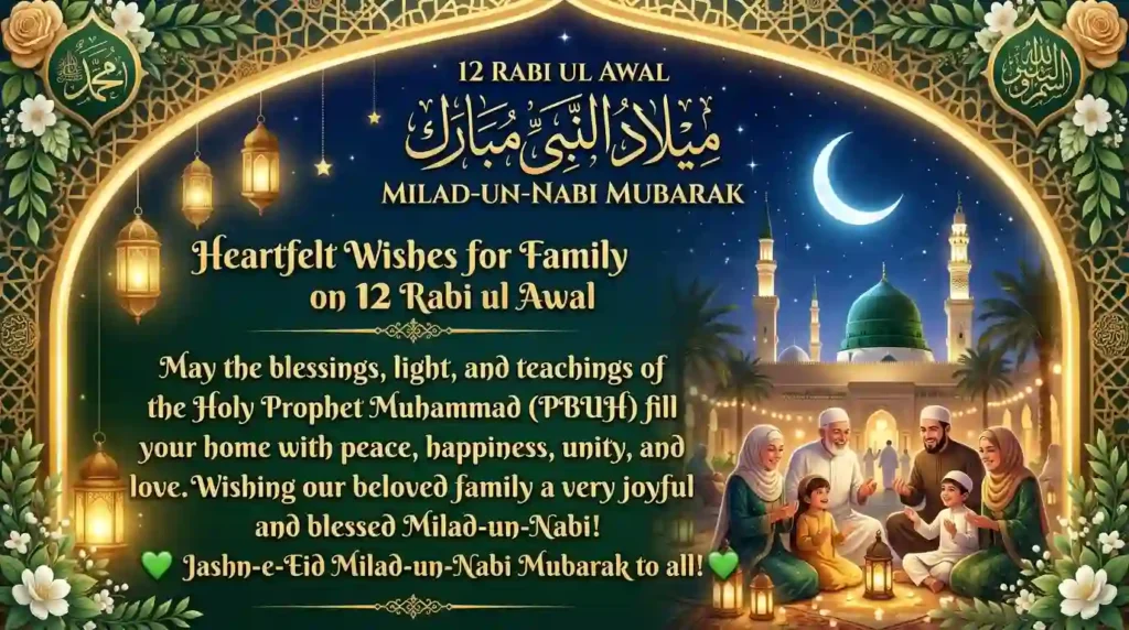 Heartfelt 12 Rabi ul Awal Wishes for Family