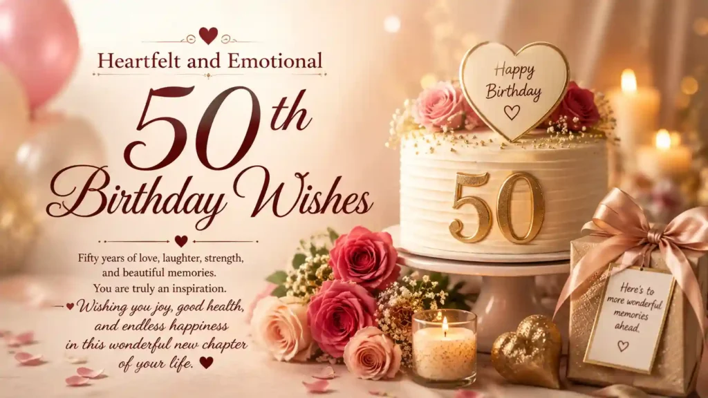 Heartfelt and Emotional 50th Birthday Wishes