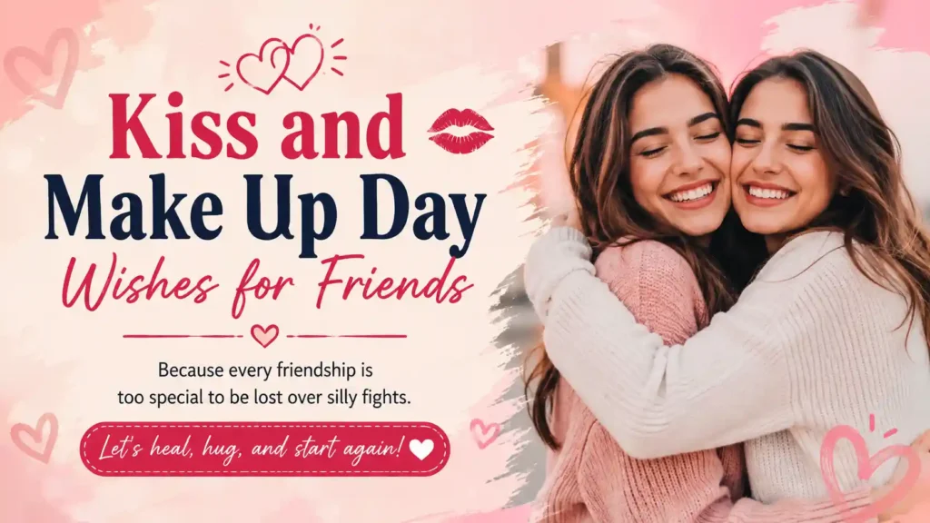 Kiss and Make Up Day Wishes for Friends