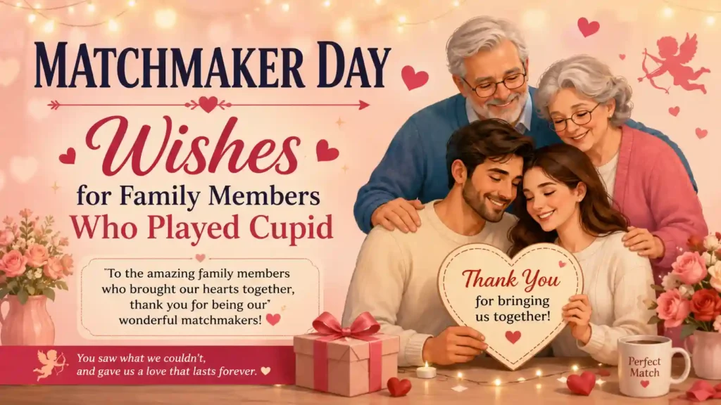 Matchmaker Day Wishes for Family Members Who Played Cupid