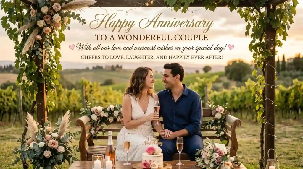 Romantic Happy Anniversary Wishes for Couple