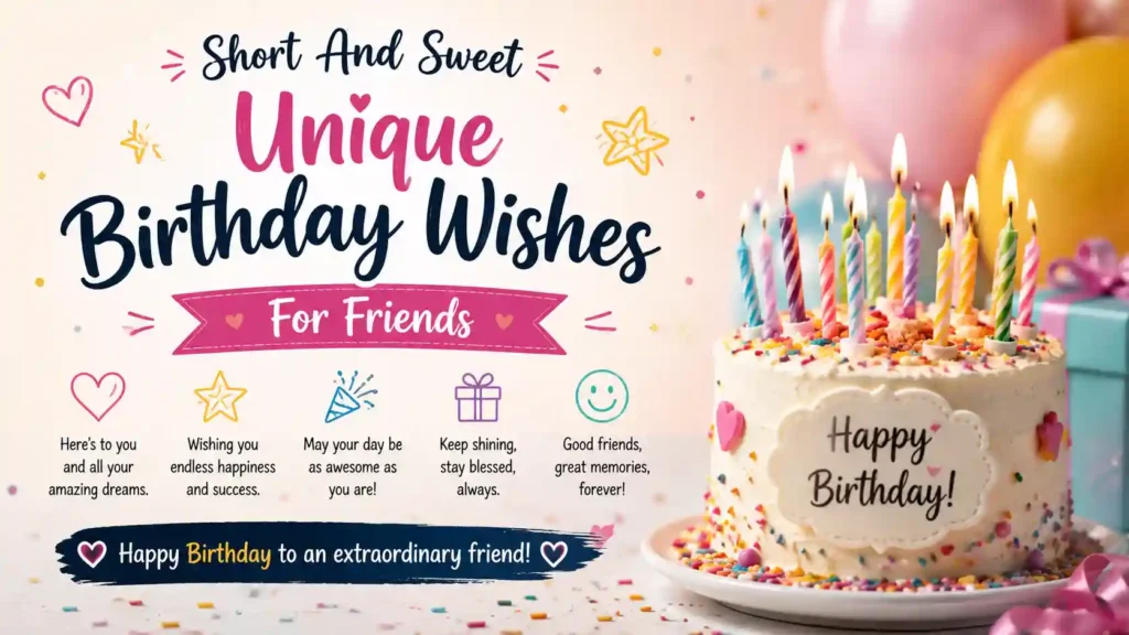 Short And Sweet Unique Birthday Wishes For Friends