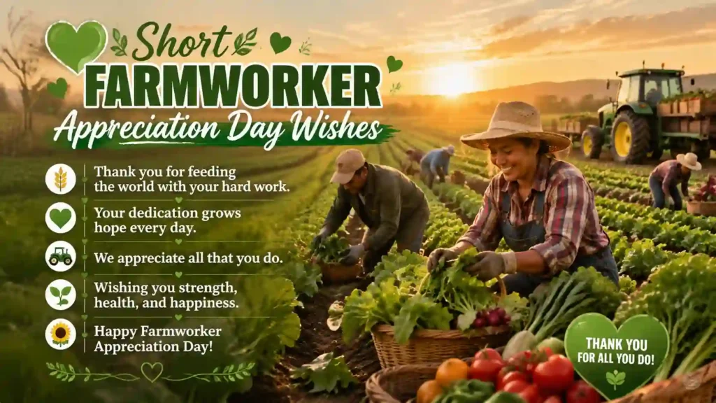 Short Farmworker Appreciation Day Wishes