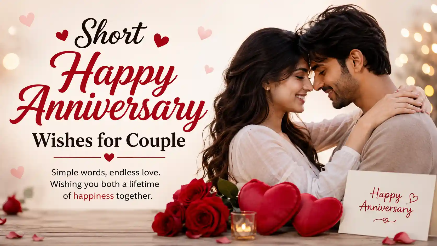 Short Happy Anniversary Wishes for Couple