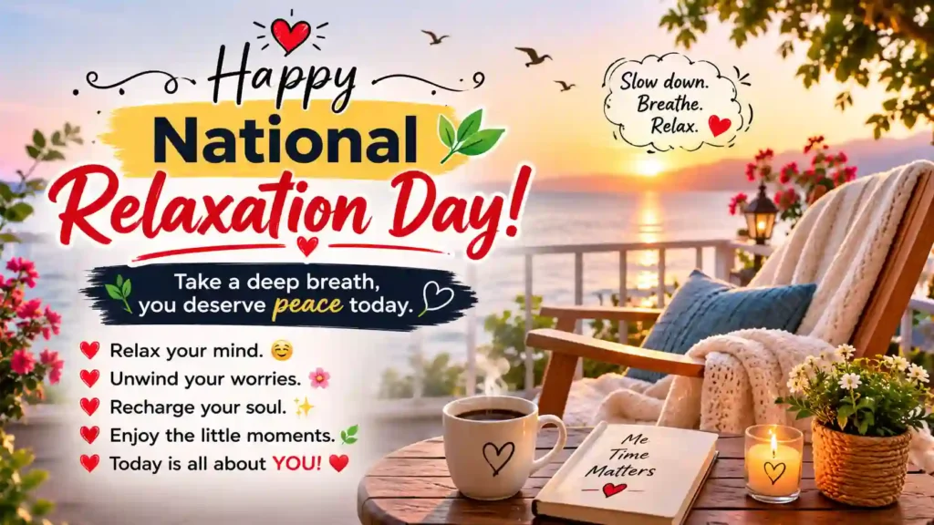 Short & Sweet National Relaxation Day Wishes