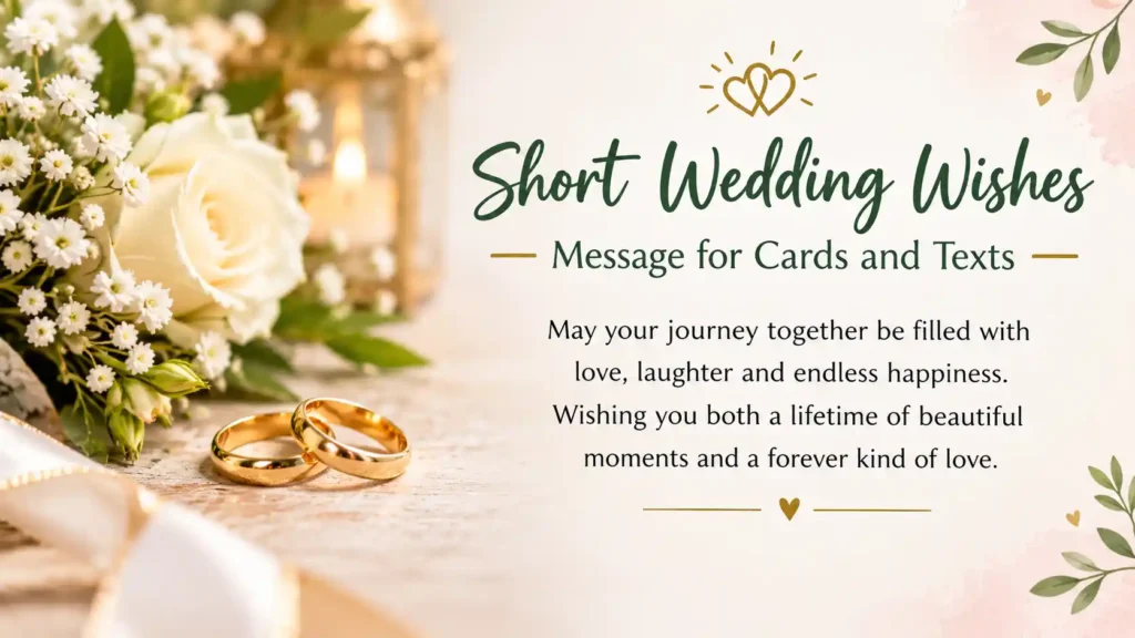 Short Wedding Wishes Message for Cards and Texts