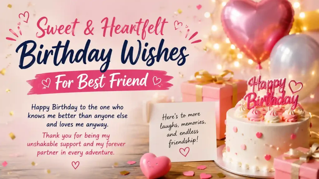 Sweet & Heartfelt Birthday Wishes For Best Friend
