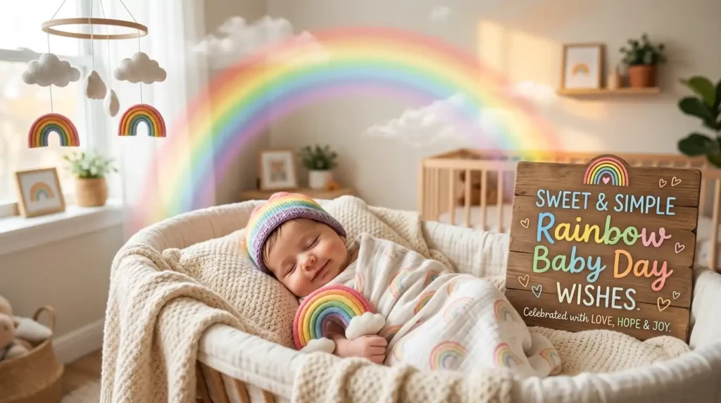 Sweet & Simple Rainbow Baby Day Wishes