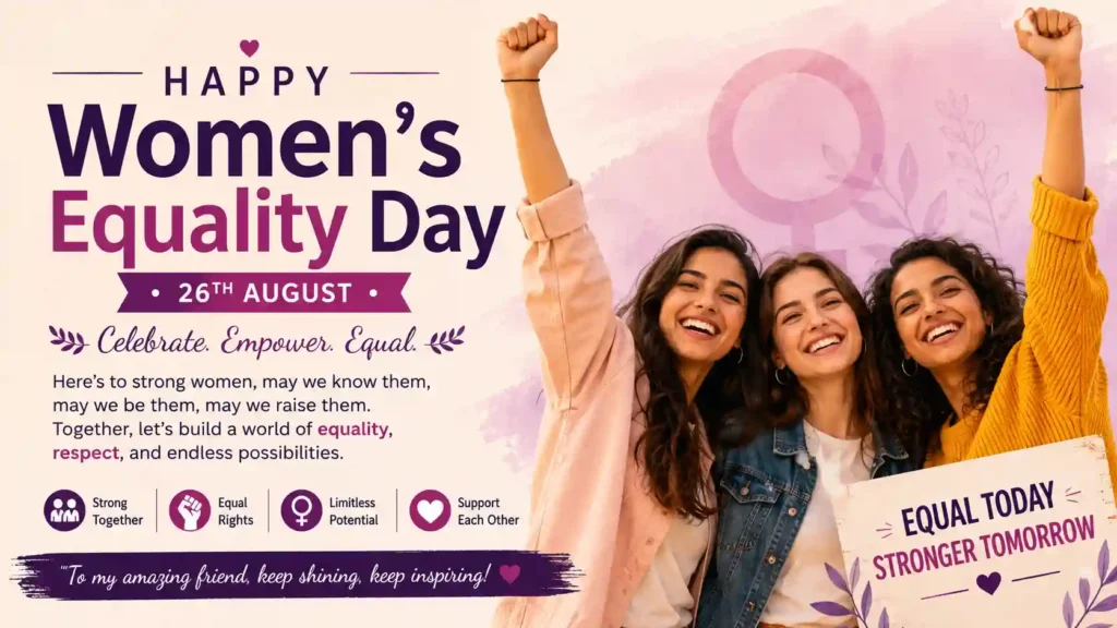 Women's Equality Day Wishes For Friends