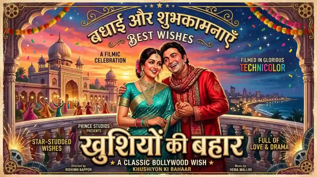 Classic Bollywood Style Wishes