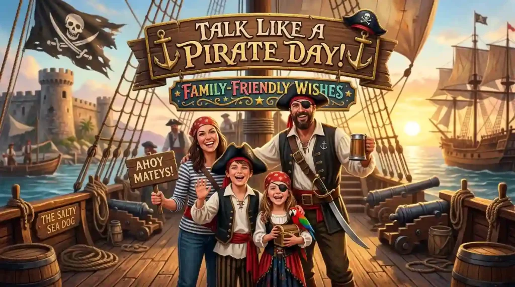 Family-Friendly Talk Like a Pirate Day Wishes