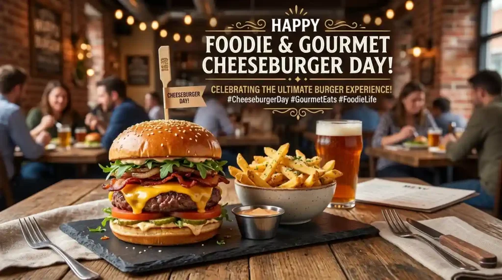 Foodie & Gourmet Cheeseburger Day Wishes