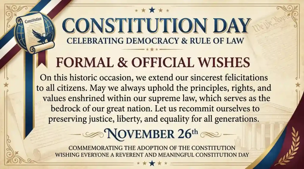 Formal & Official Constitution Day Wishes