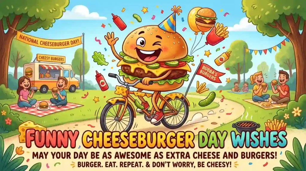 Funny Cheeseburger Day Wishes