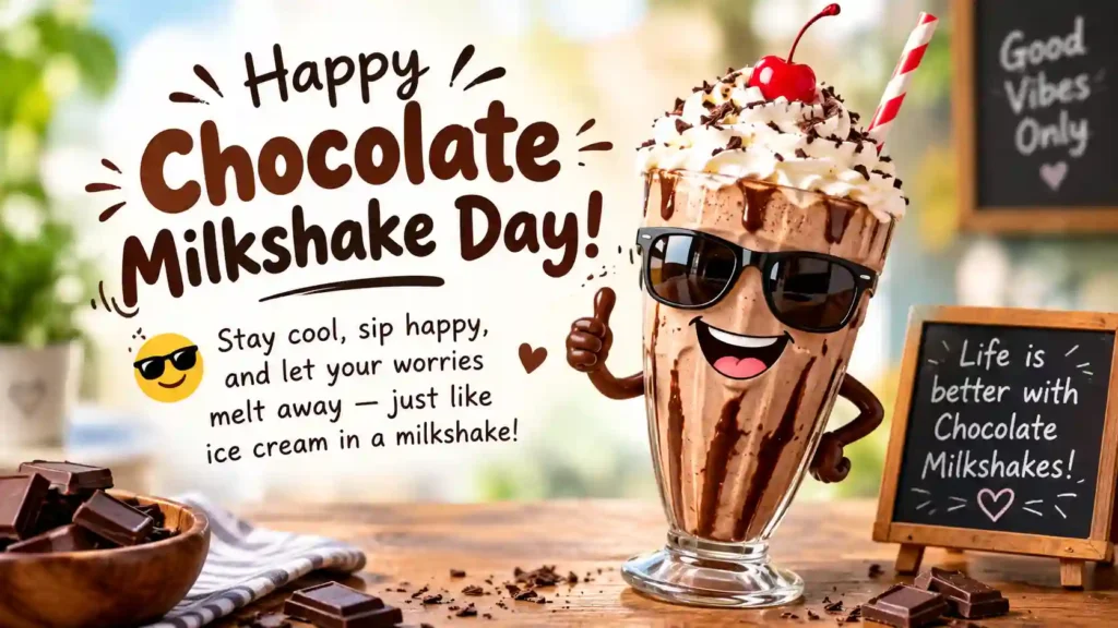 Funny Chocolate Milkshake Day Wishes