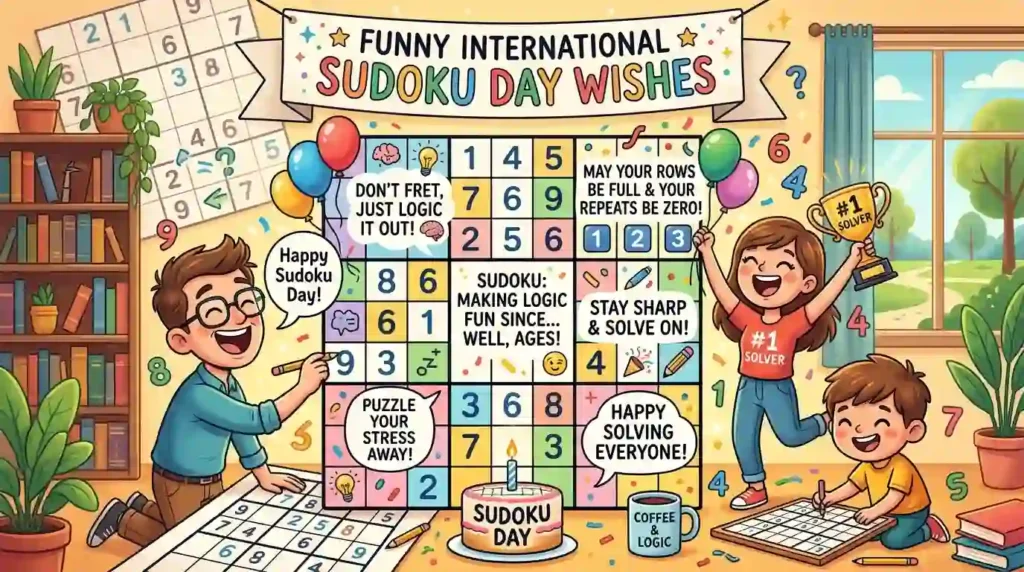 Funny International Sudoku Day Wishes