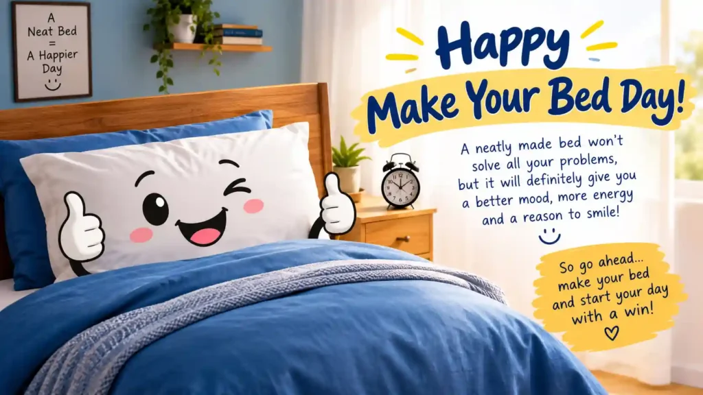 Funny Make Your Bed Day Wishes