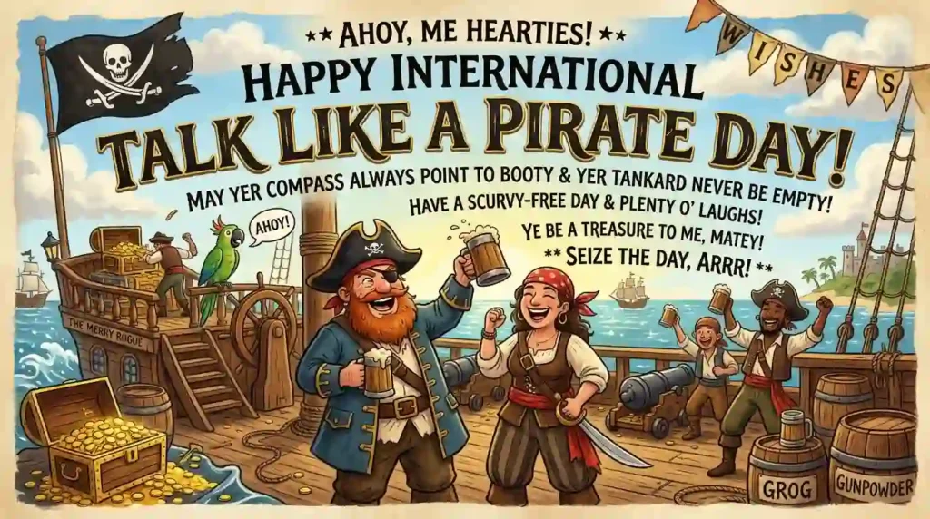 Funny Talk Like a Pirate Day Wishes