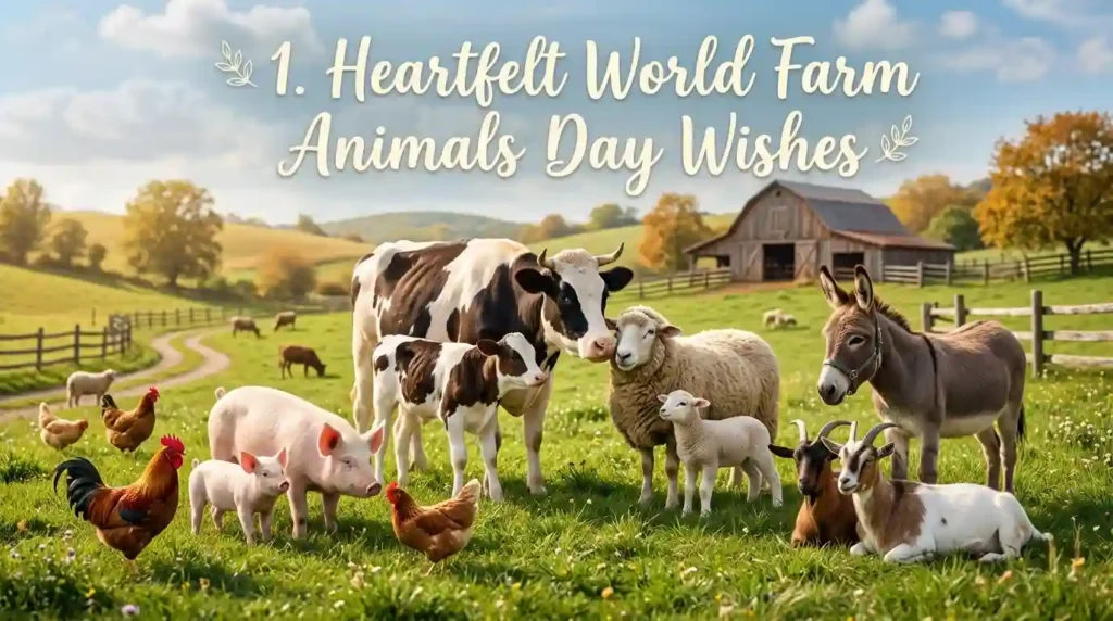 Heartfelt World Farm Animals Day Wishes