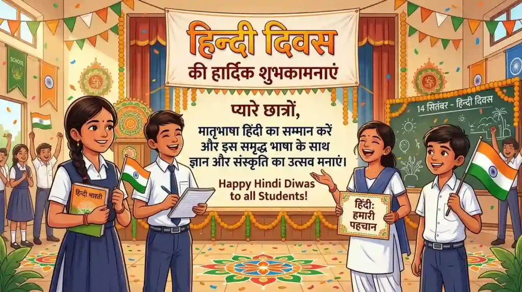  Hindi Diwas Wishes for Students