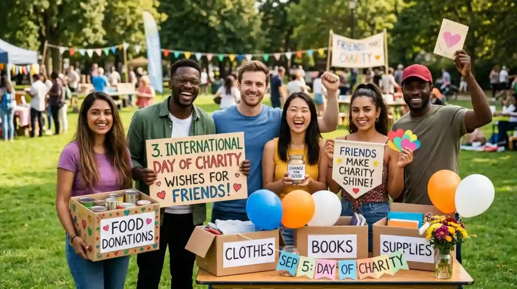 International Day of Charity Wishes for Friends