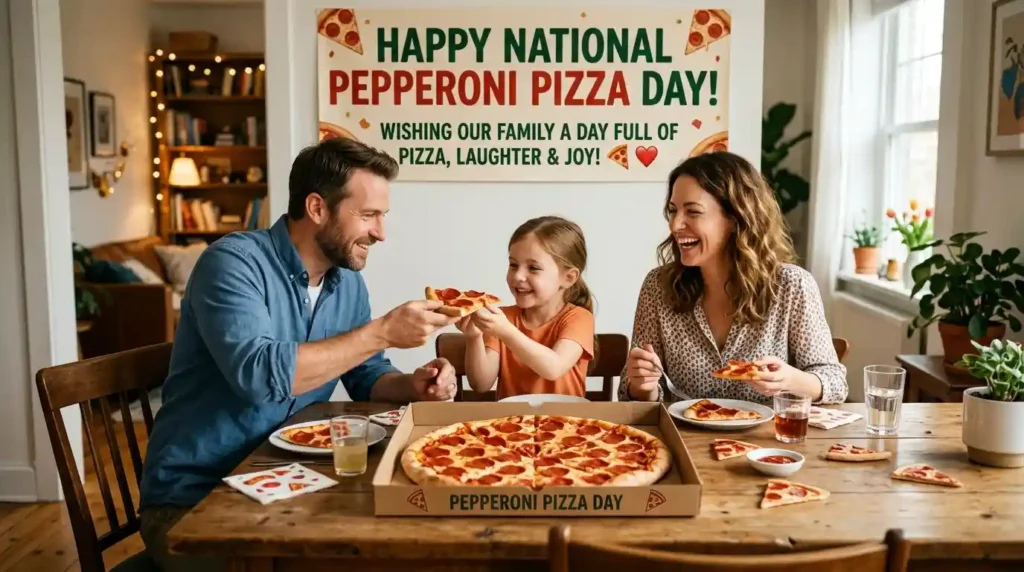 Pepperoni Pizza Day Wishes For Family