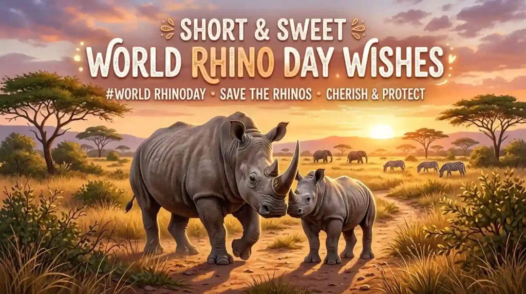 Short and Sweet World Rhino Day Wishes