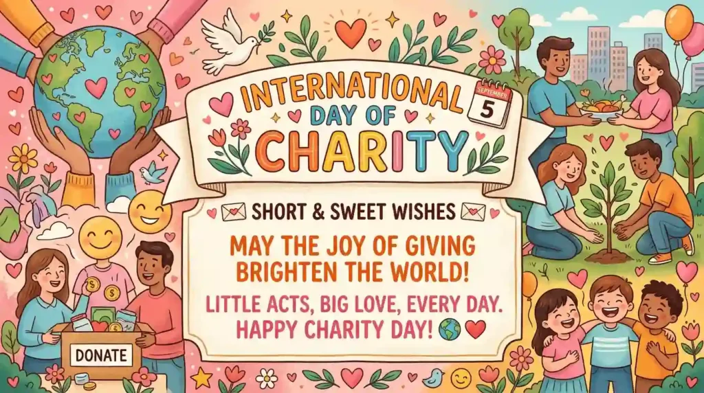 Short & Sweet International Day of Charity Wishes