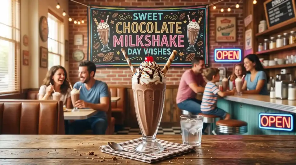 Sweet Chocolate Milkshake Day Wishes