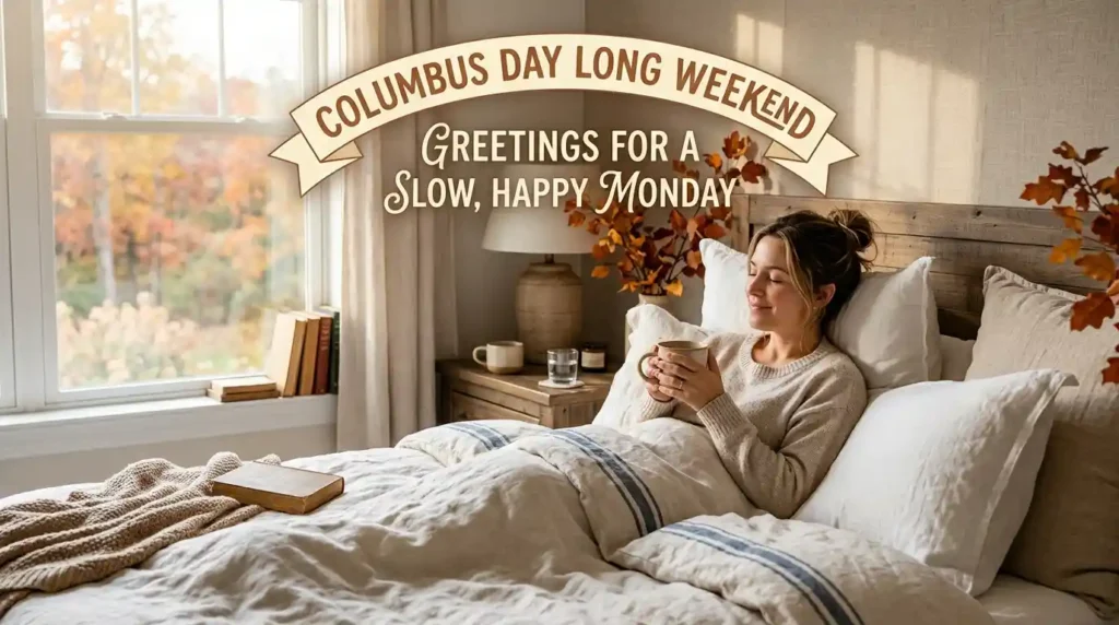 Columbus Day Long Weekend Greetings for a Slow, Happy Monday