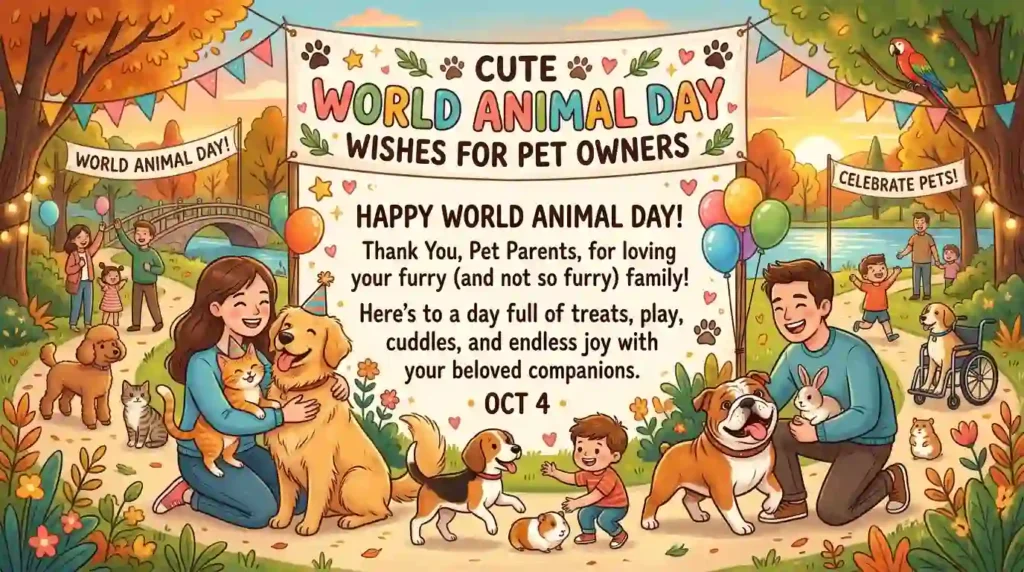 Cute World Animal Day Wishes for Pet Owners